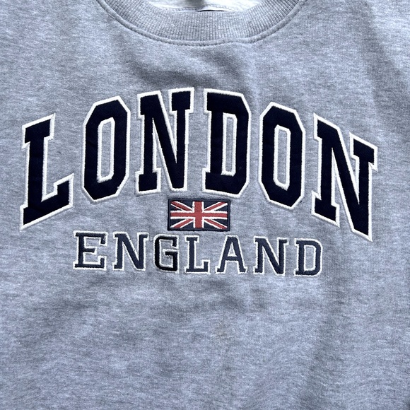 Kid’s 🇬🇧 London England Sweatshirt | Kids 9/10 Unisex Gray Official LDN 🇬🇧 - Picture 2 of 4